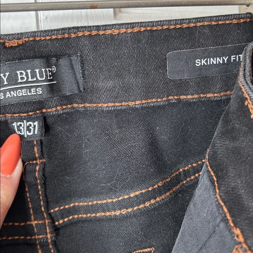 Judy Blue Black Denim Skinny Jeans with Contrast Stitching 13/31